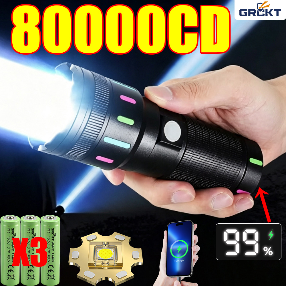 Outdoor Powerbank - مصباح LED قوي للغاية بقوة 80000