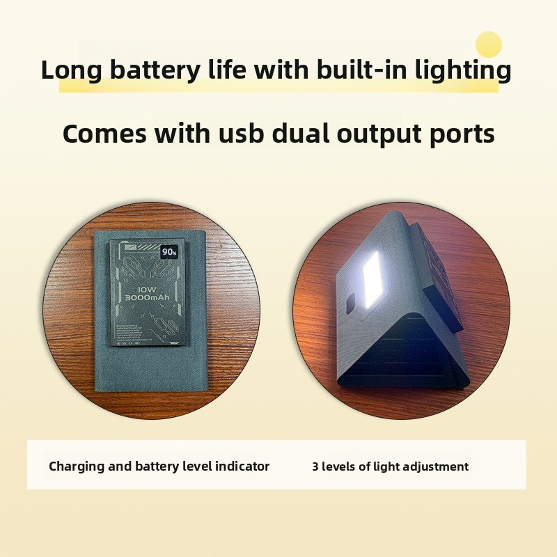 شاحن لوحة شمسية قابل للطي مع ب - مراجعة Outdoor Powerbank وسعره