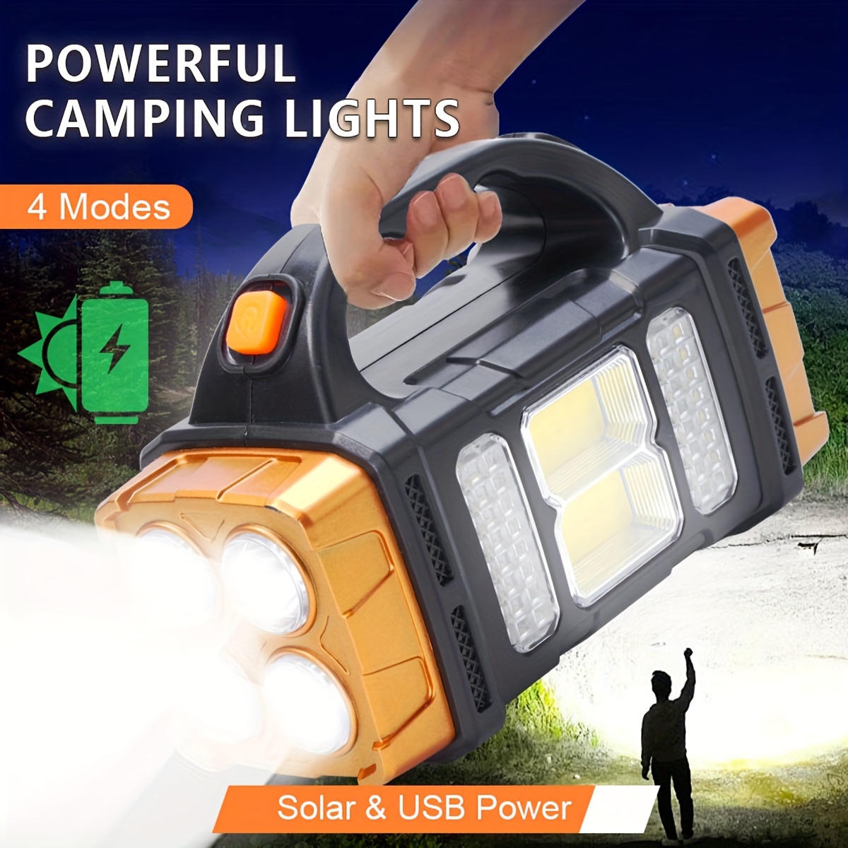 مصباح يدوي LED شمسي عالي الطاق - مراجعة Outdoor Powerbank وسعره