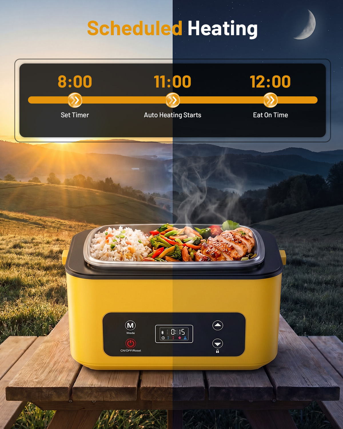 صندوق غداء محمول قابل للتسخين  - مراجعة Outdoor Power Supply Box وسعره