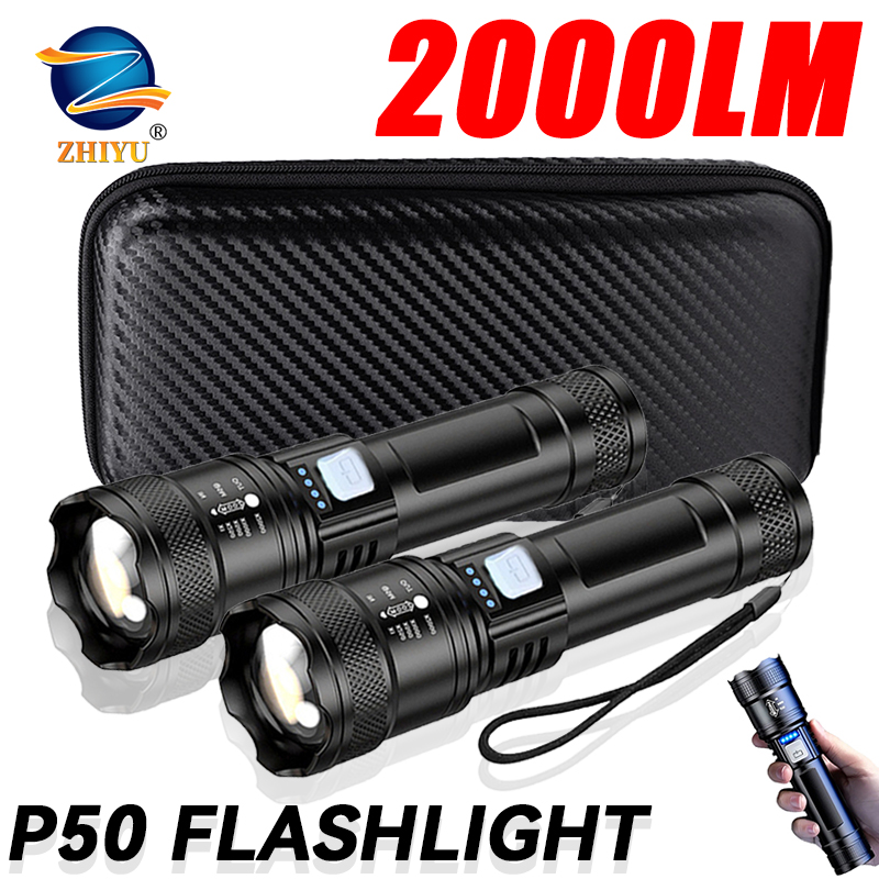 التكتيكية مصباح ليد جيب 2000LM - مراجعة Outdoor Powerbank وسعره